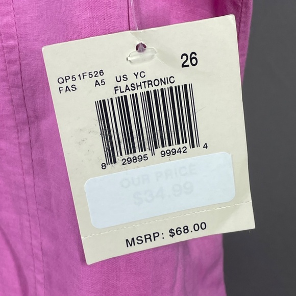 NEW Guess Skirt Womens 26 pink cotton colorful casual - Picture 4 of 8